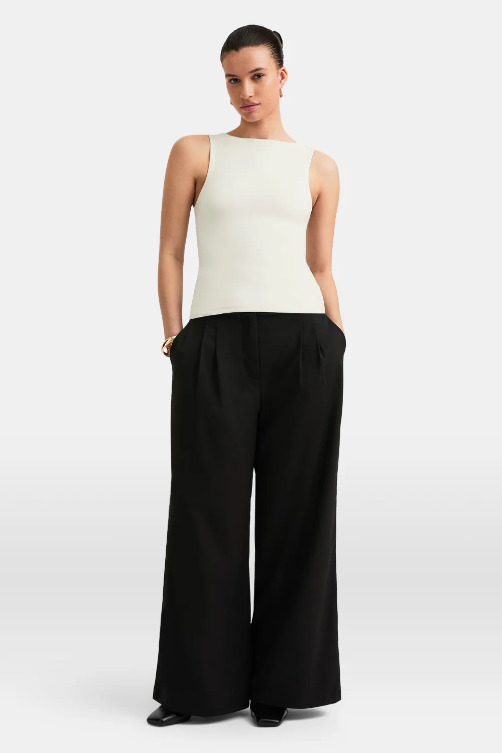 365 Boat Neck Tank - Vanilla - Image 3