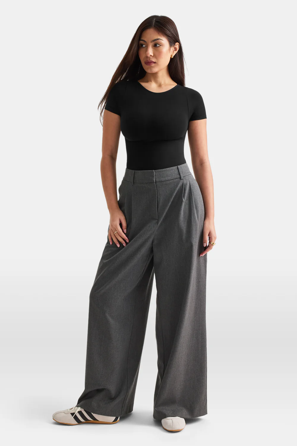 365 Contour Crew Neck Bodysuit - Shadow Black - Image 3