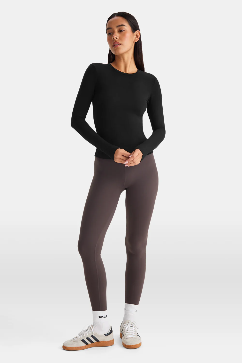 365 Core Cotton Long Sleeve T-Shirt - Black - Image 4