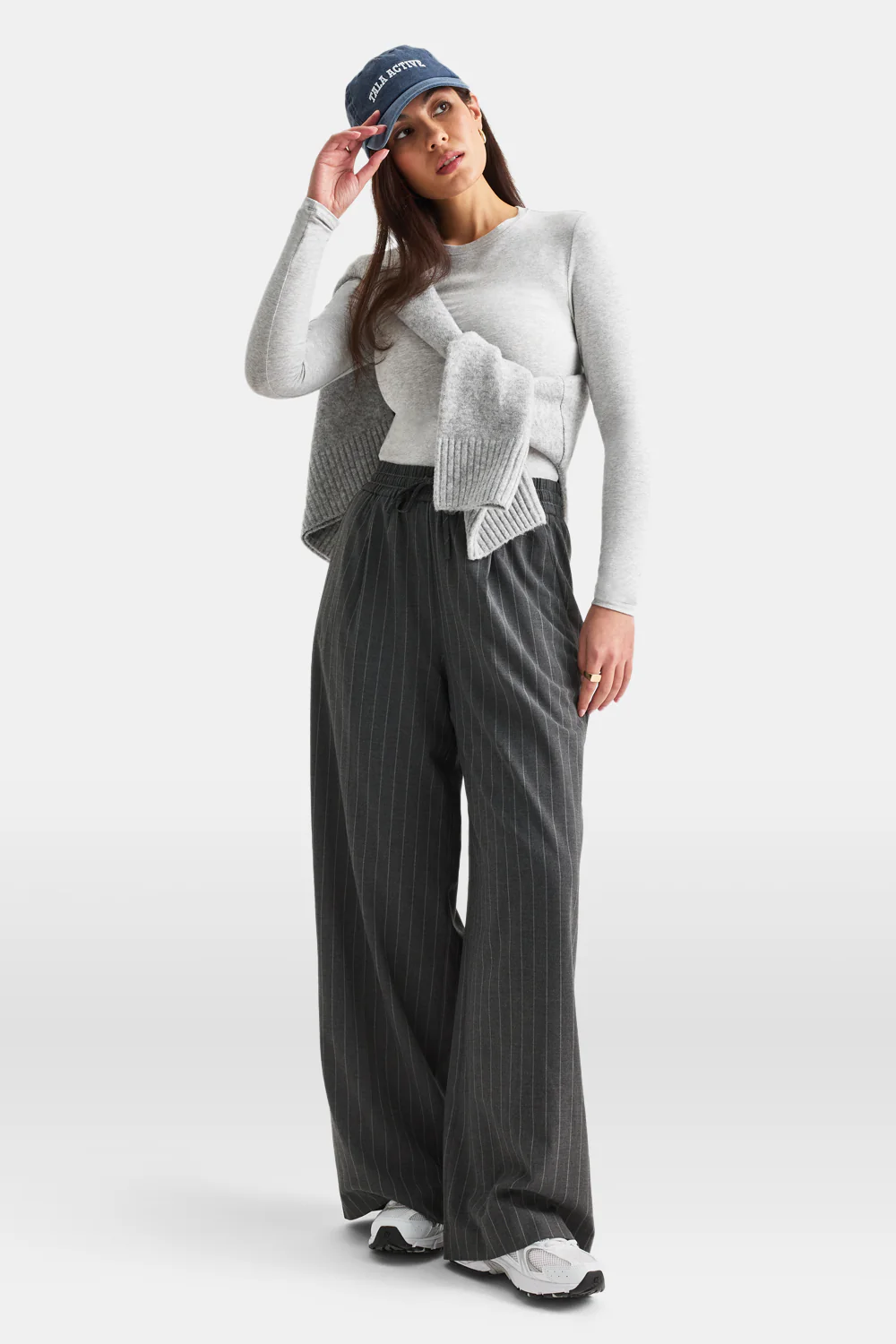 365 Core Cotton Long Sleeve T-Shirt - Grey Marl - Image 3