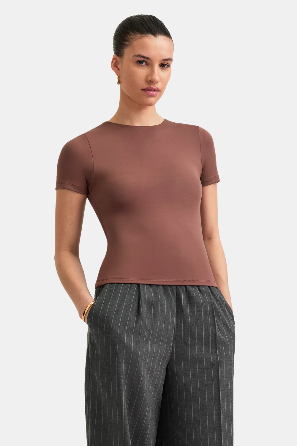 365 Crew Neck Short Sleeve T-Shirt - Clay - Image 8