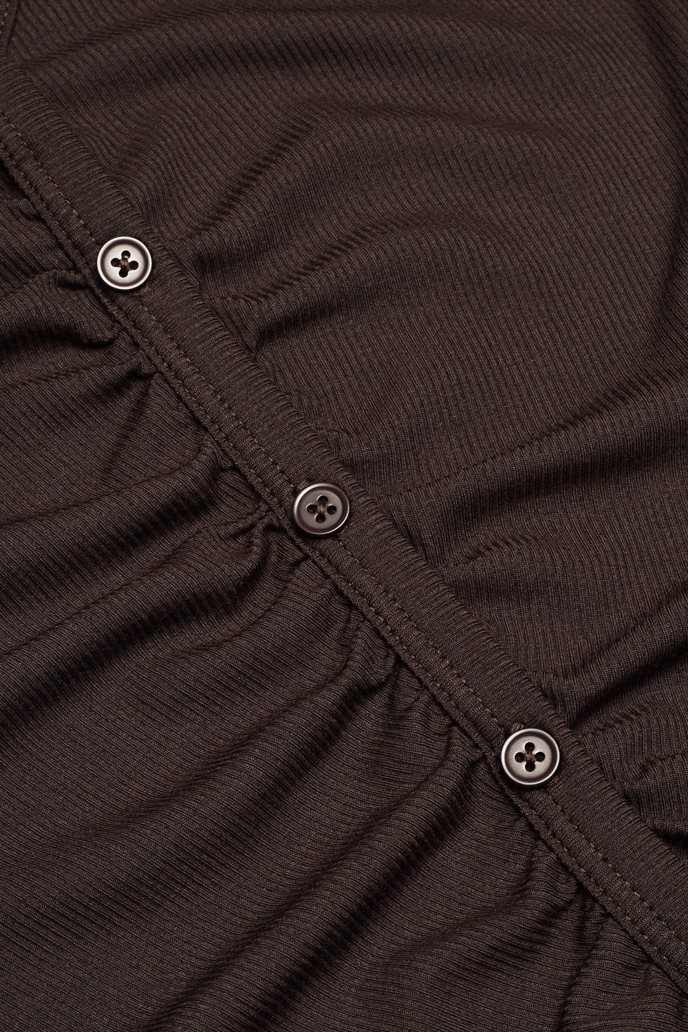 365 Sculpting Lounge Gathered Button Up Cardigan - Espresso - Image 7