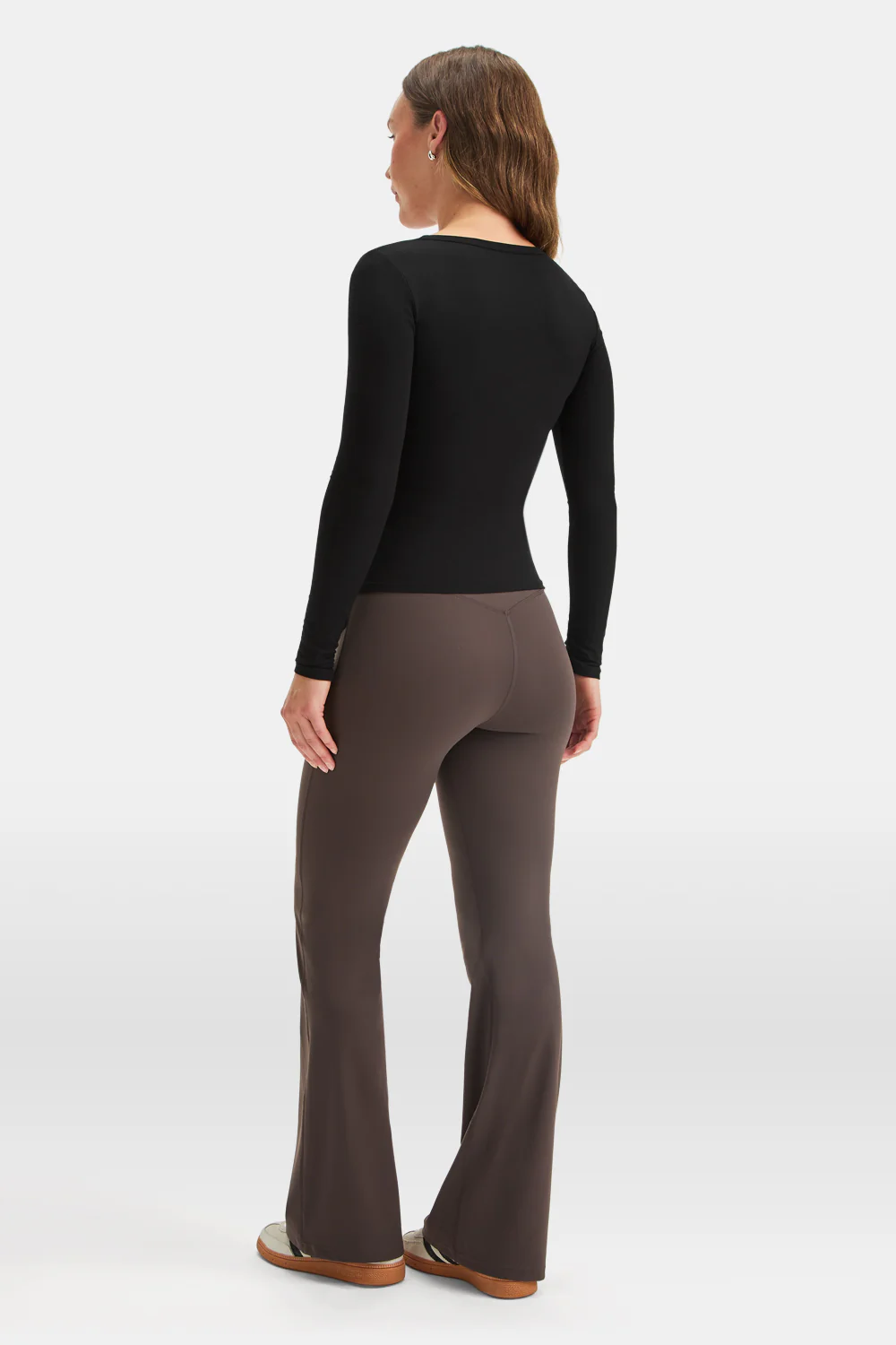 365 Sculpting Lounge Gathered Button Up Cardigan - Shadow Black - Image 6