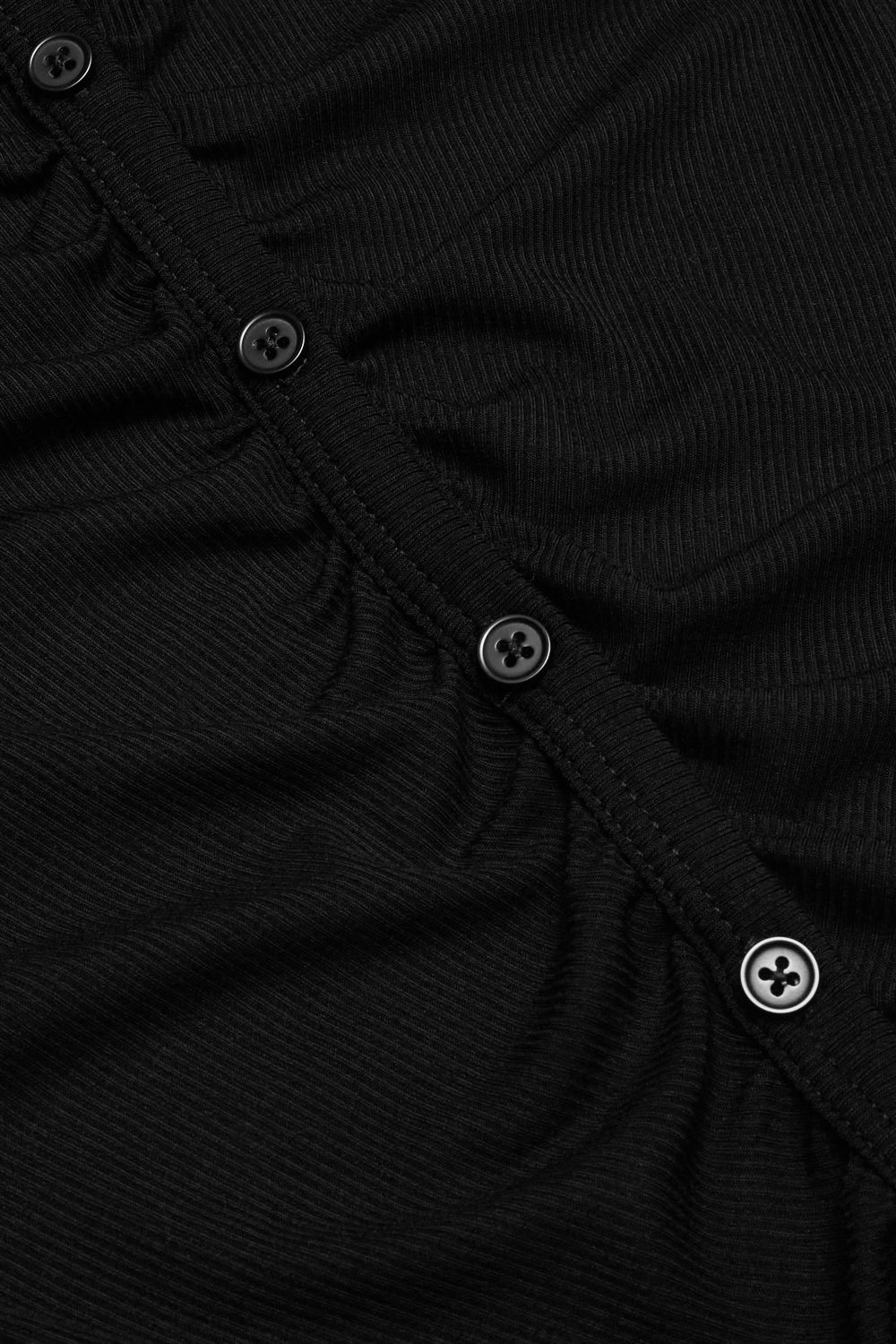 365 Sculpting Lounge Gathered Button Up Cardigan - Shadow Black - Image 7