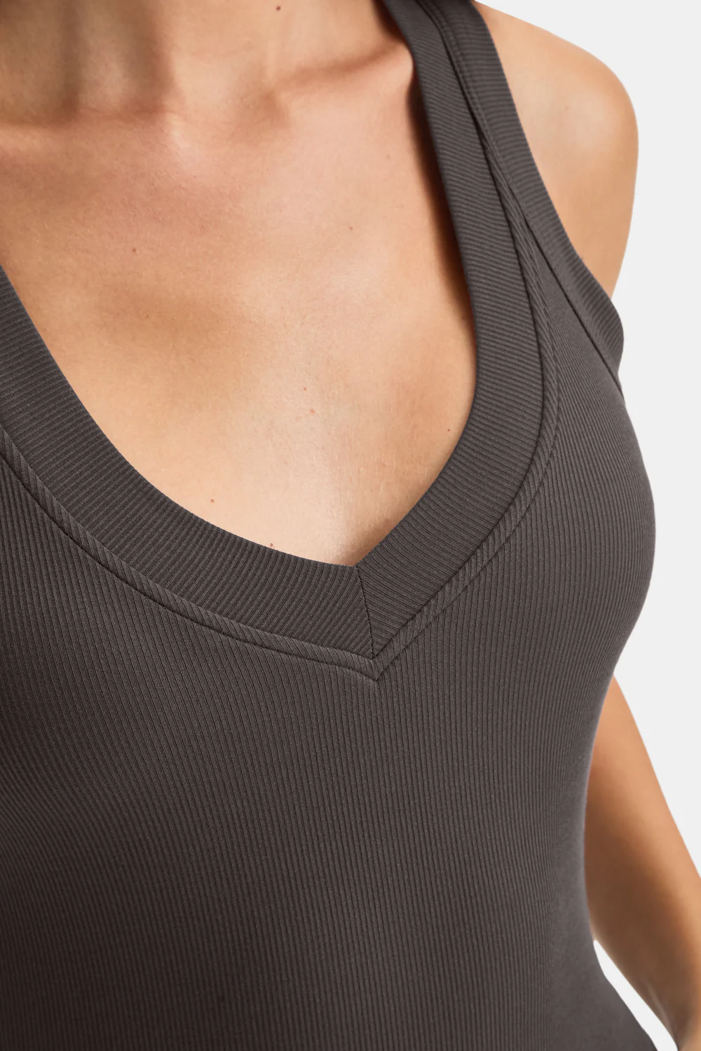 365 Sculpting Lounge Reversible Tank - Mocha Brown - Image 5