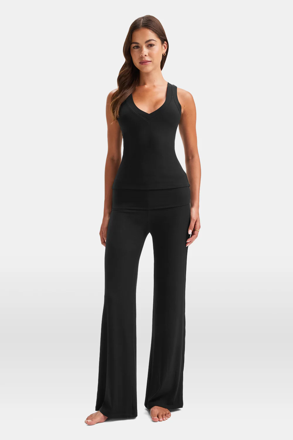 365 Sculpting Lounge Reversible Tank - Shadow Black - Image 4