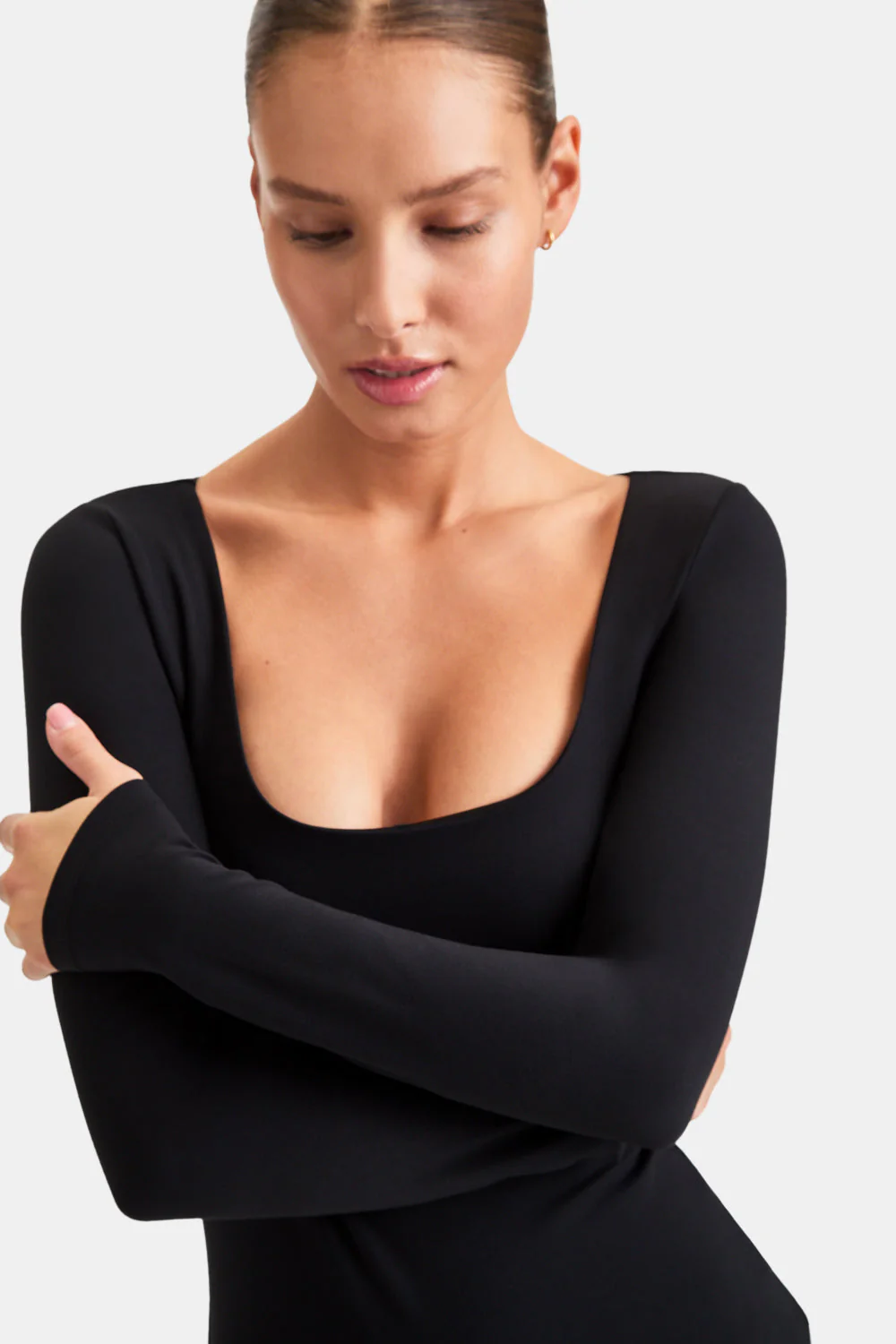 DayFlex Scoop Neck Top - Shadow Black - Image 5