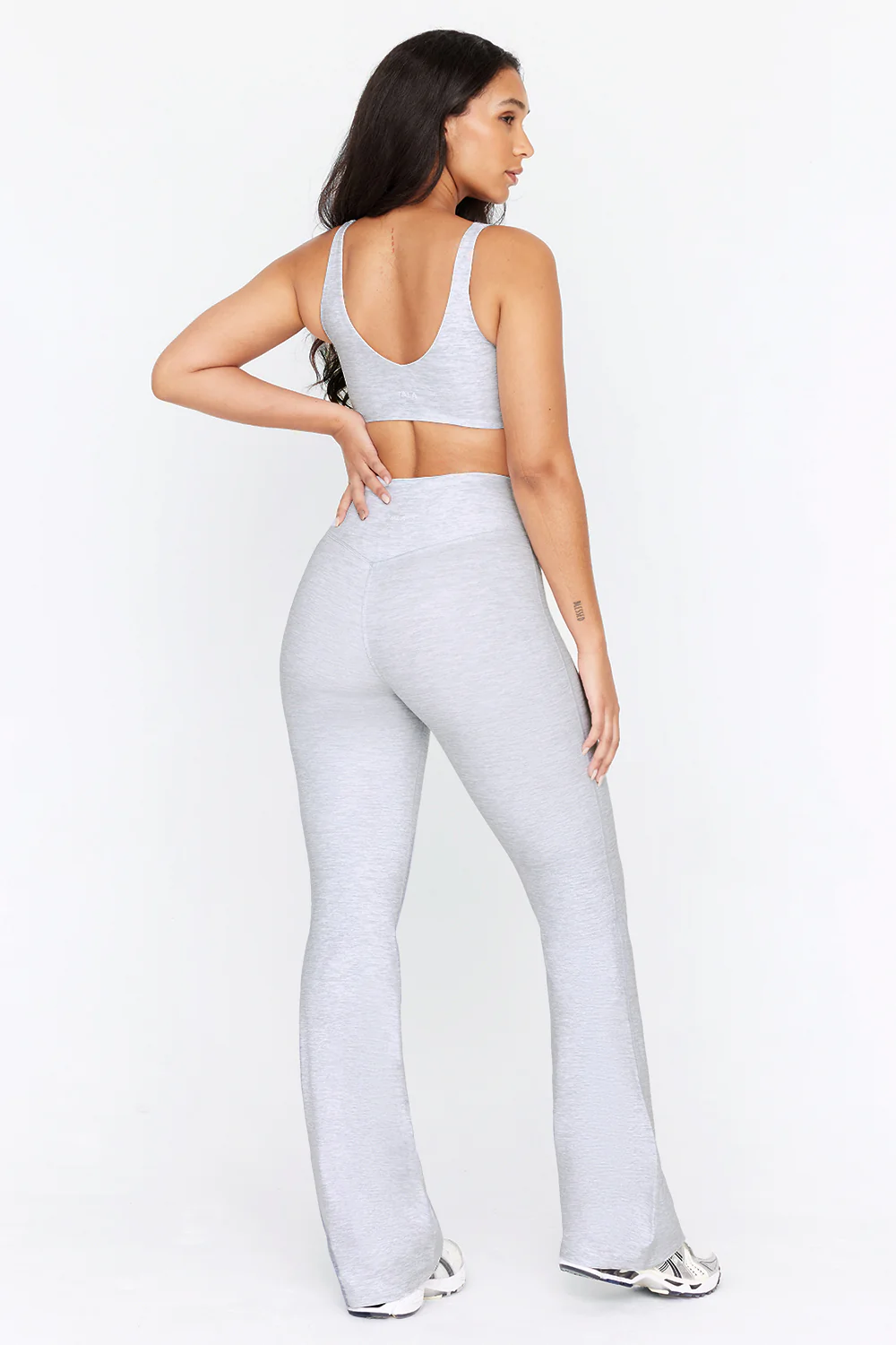 DayFlex Wrap Flared Yoga Pant - Grey Marl - Image 4