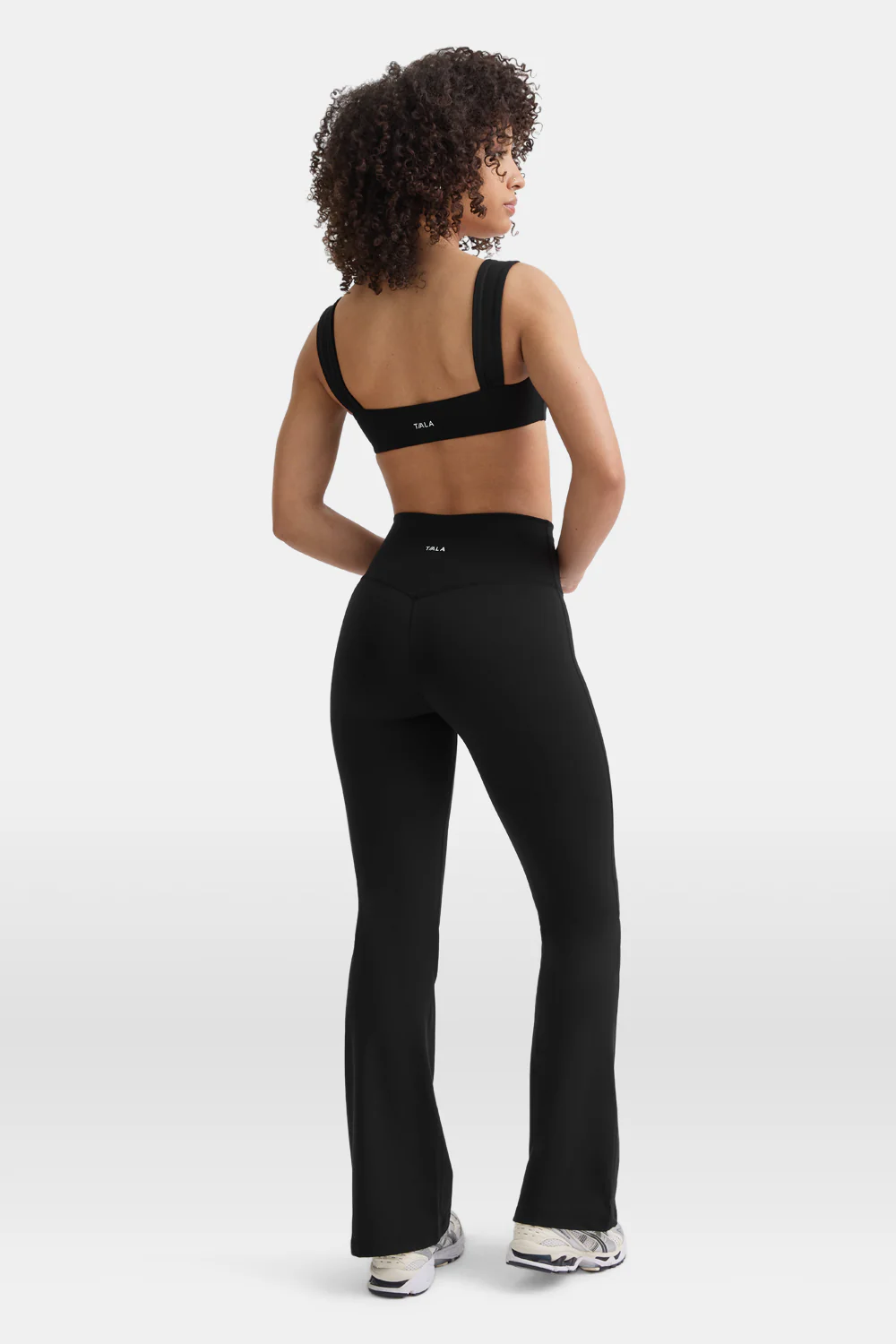 DayFlex High Waisted Flared Yoga Pant No Front Seam - Shadow Black - Image 3