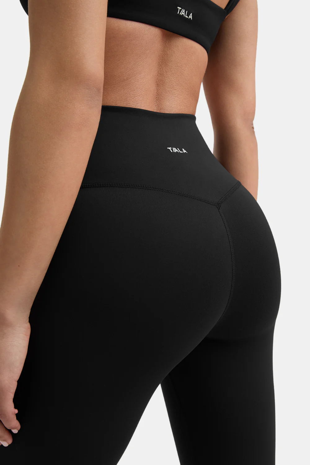 DayFlex High Waisted Flared Yoga Pant No Front Seam - Shadow Black - Image 4