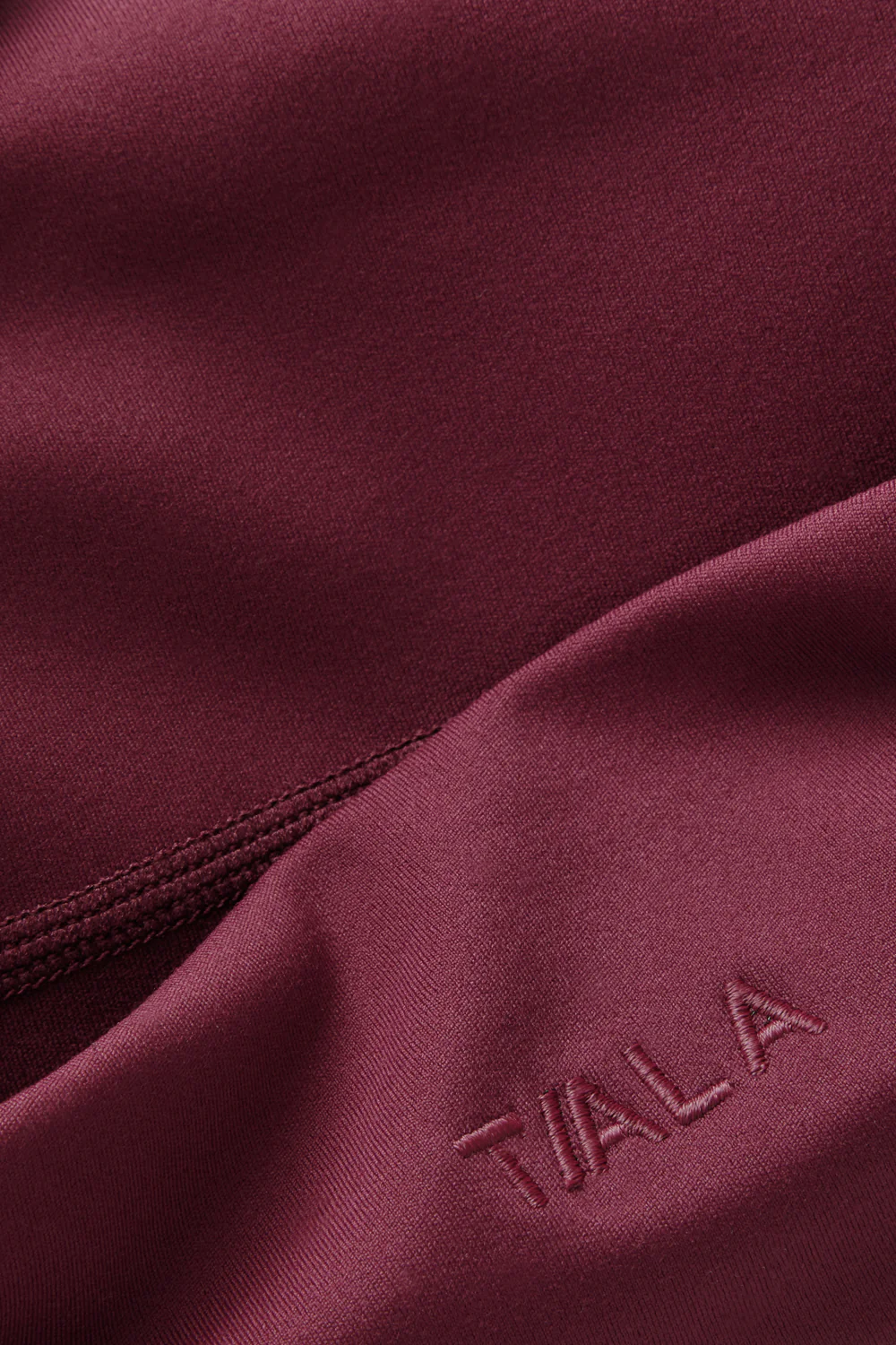 DayFlex Ruched Bandeau Sports Bra - Burgundy - Image 7