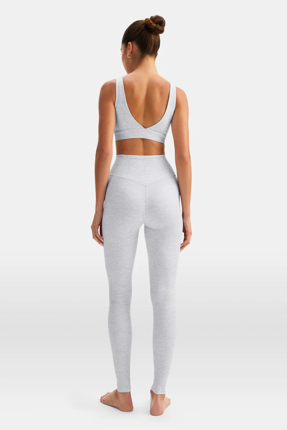 DayFlex V Neck Sports Bra - Grey Marl - Image 3