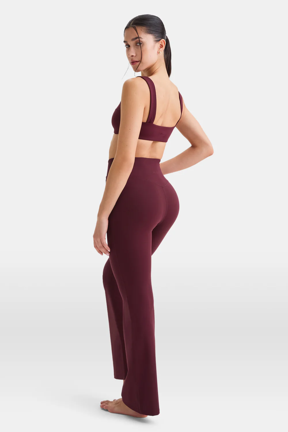 DayFlex Wrap Flared Yoga Pant - Burgundy - Image 3