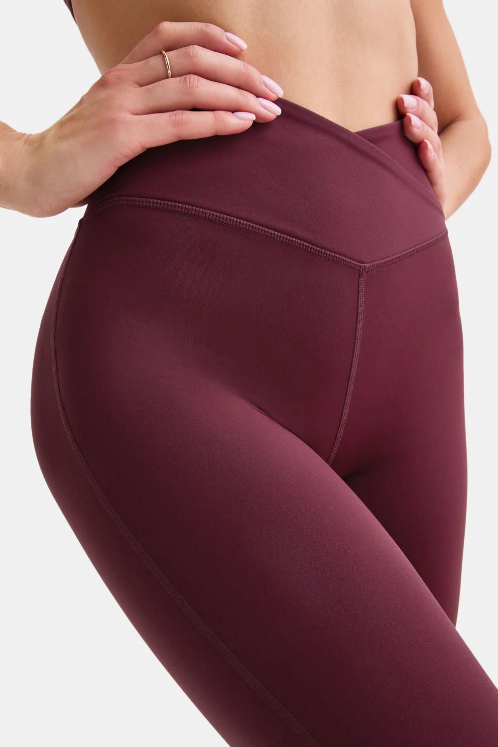DayFlex Wrap Flared Yoga Pant - Burgundy - Image 4