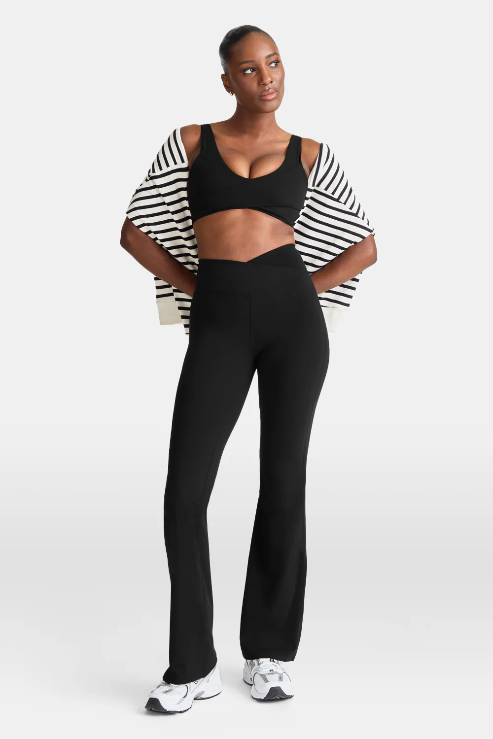 DayFlex Wrap Flared Yoga Pant - Shadow Black - Image 5