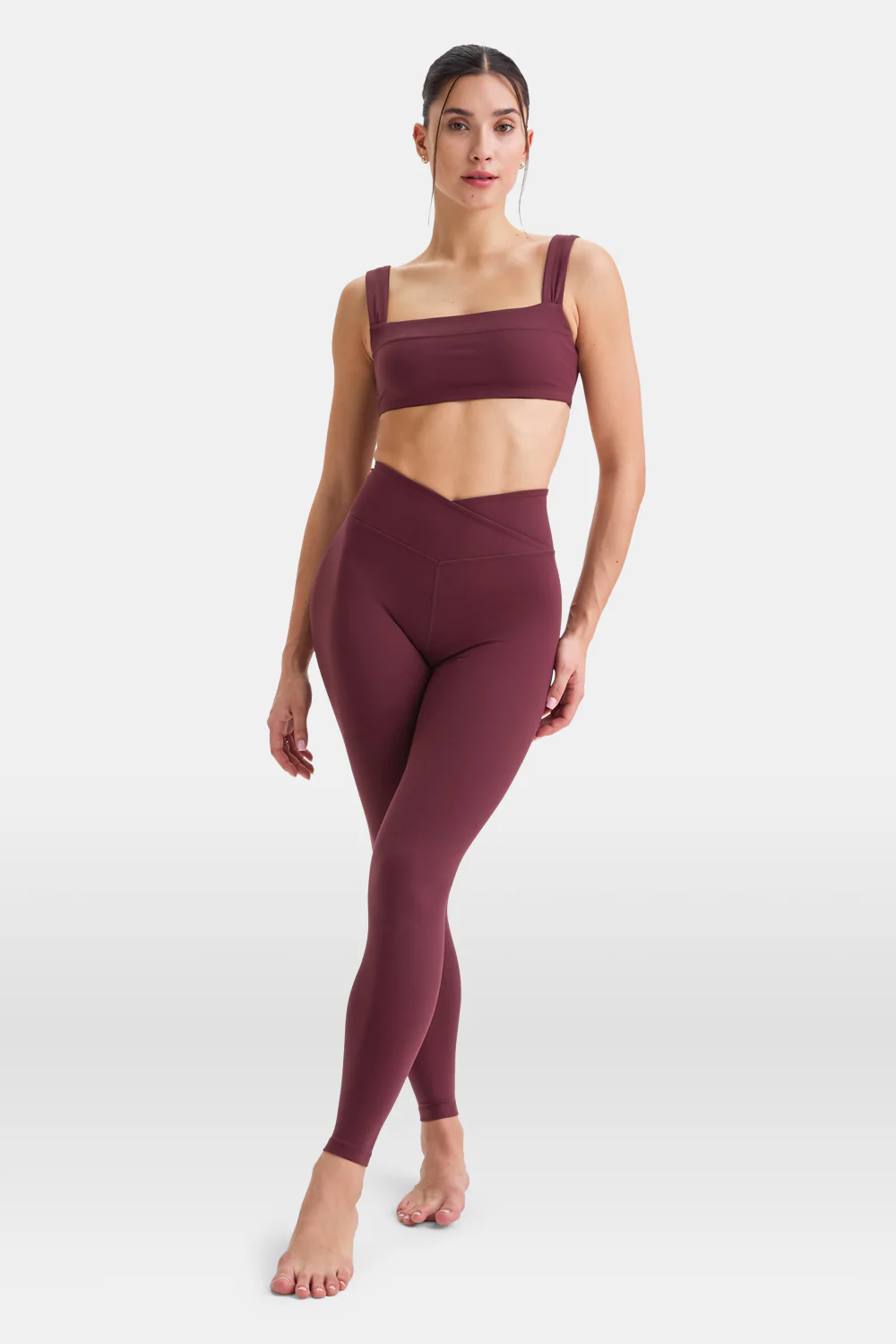 DayFlex Wrap High Waisted Legging - Burgundy - Image 5