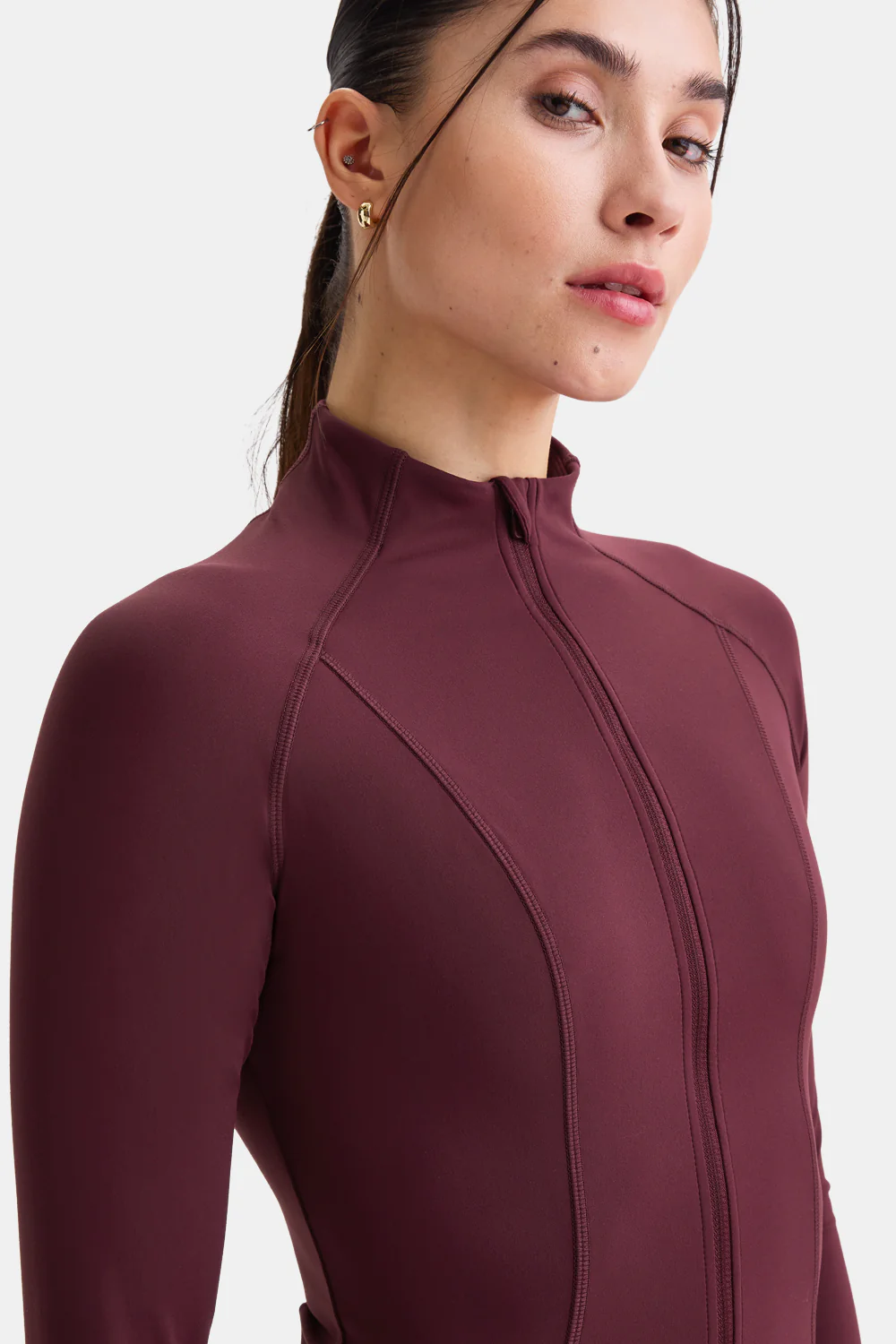 DayFlex Zip Through Jacket - Burgundy - Image 3