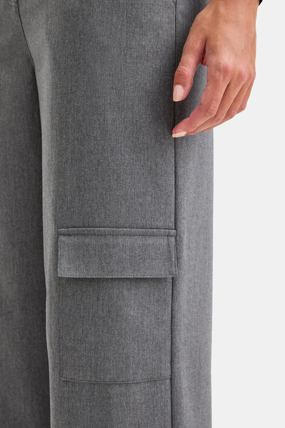 Everyday Tailoring Adjustable Multiway Cargo Trousers - Charcoal Grey Marl - Image 5