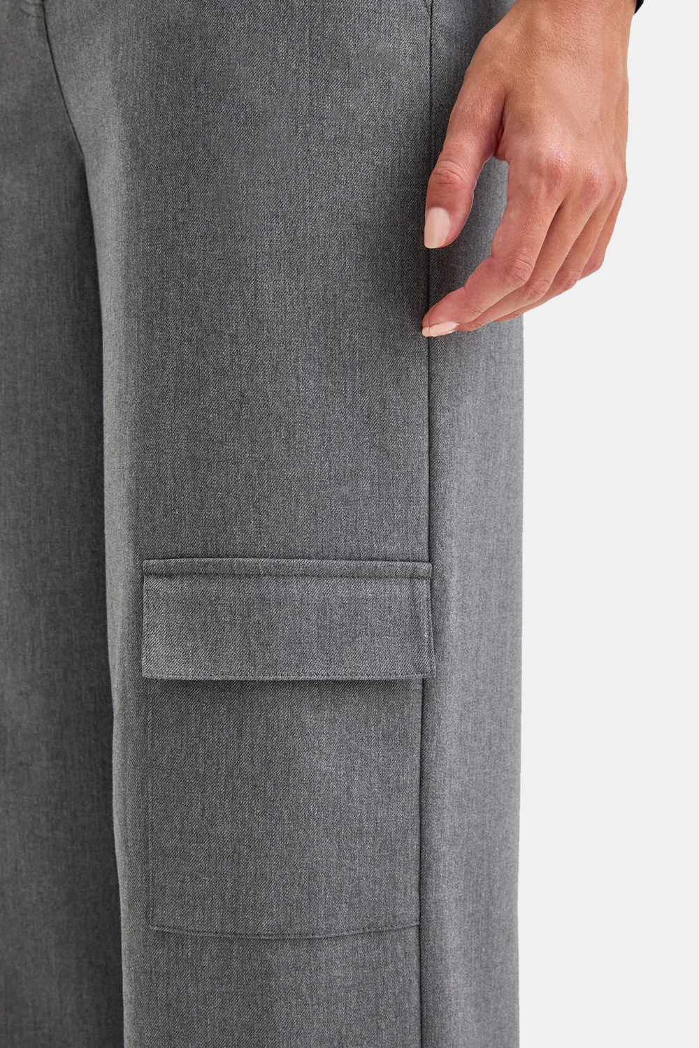 Everyday Tailoring Adjustable Multiway Cargo Trousers - Charcoal Grey Marl - Image 9