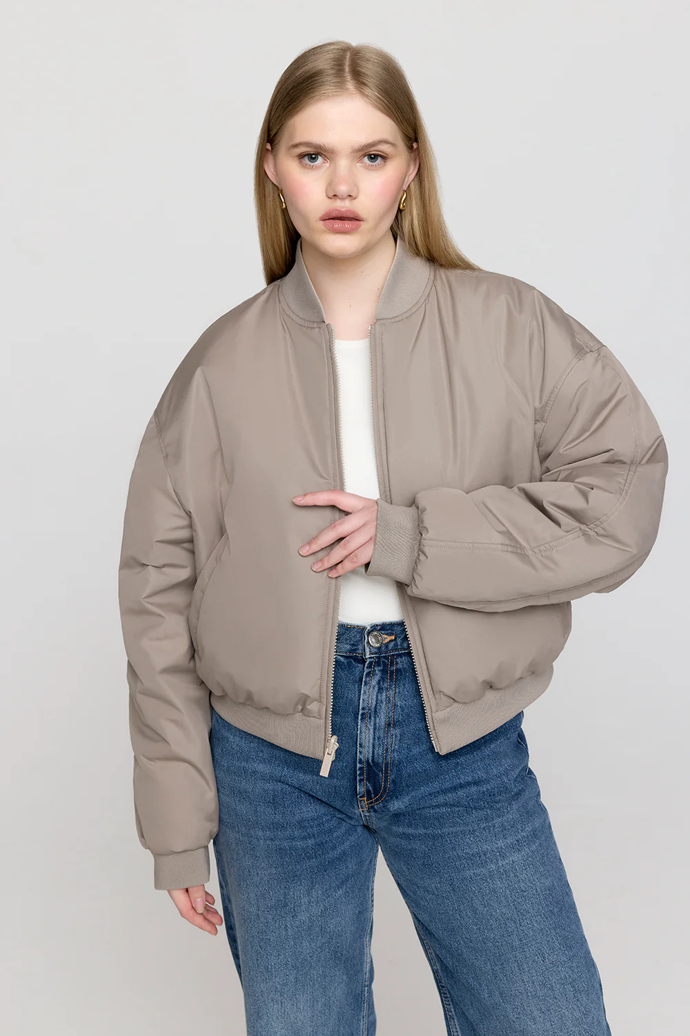 Reversible Girlfriend Bomber Jacket - Pebble And Truffle - Image 3