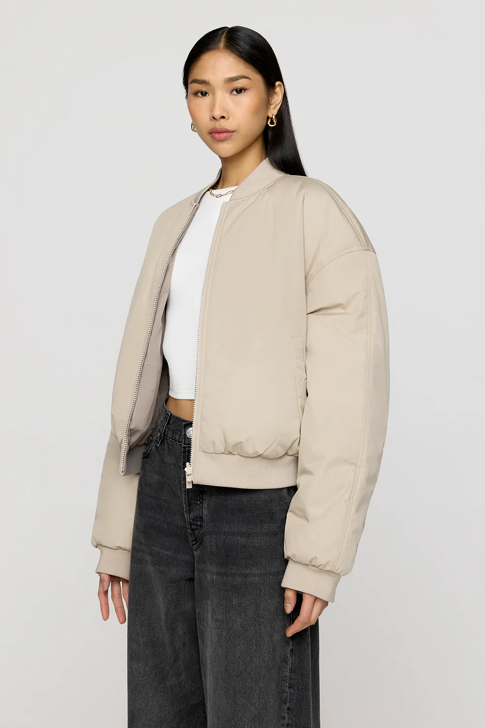 Reversible Girlfriend Bomber Jacket - Pebble And Truffle - Image 4