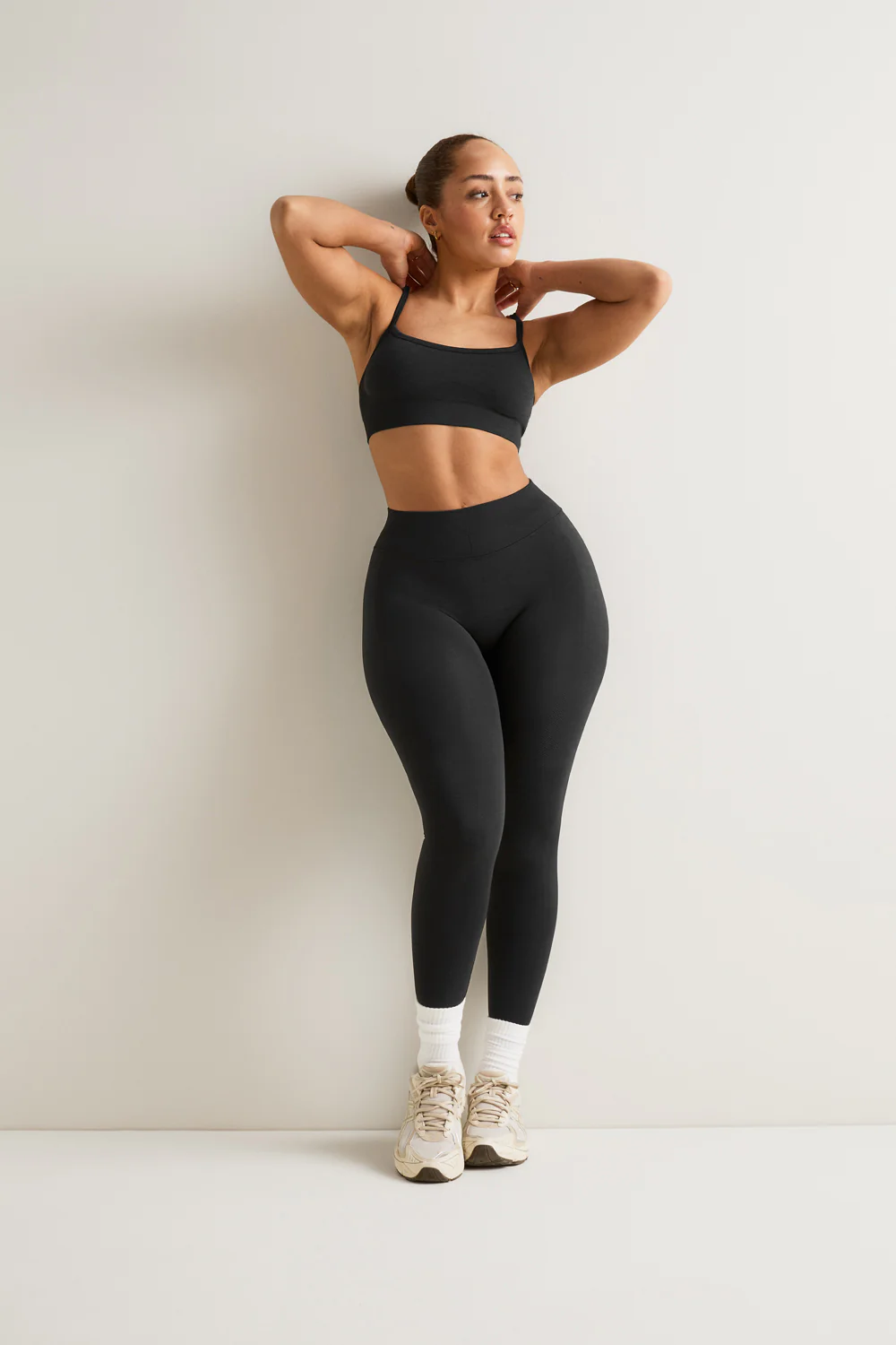 Sculpt Seamless Bandeau Sports Bra - Black Marl - Image 4