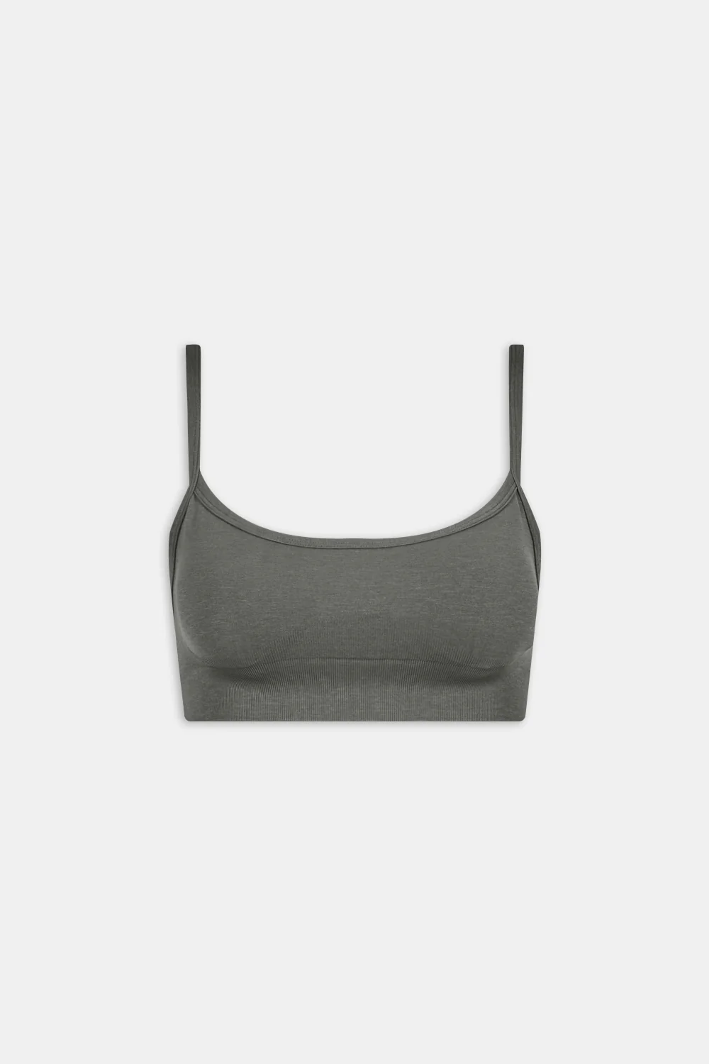 Sculpt Seamless Bandeau Sports Bra - Dark Olive Marl - Image 8