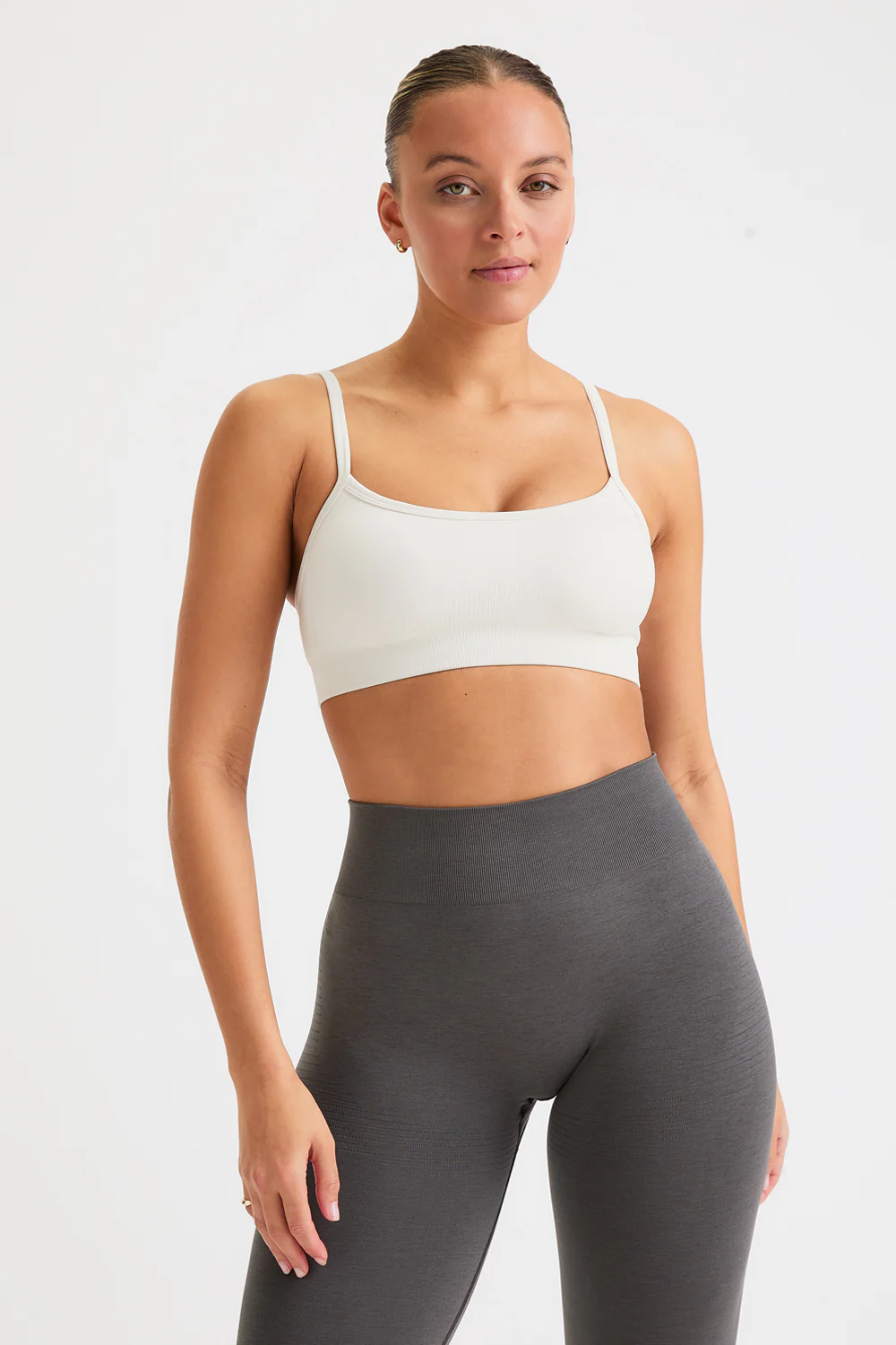 Sculpt Seamless Bandeau Sports Bra - Milk Marl - Image 7