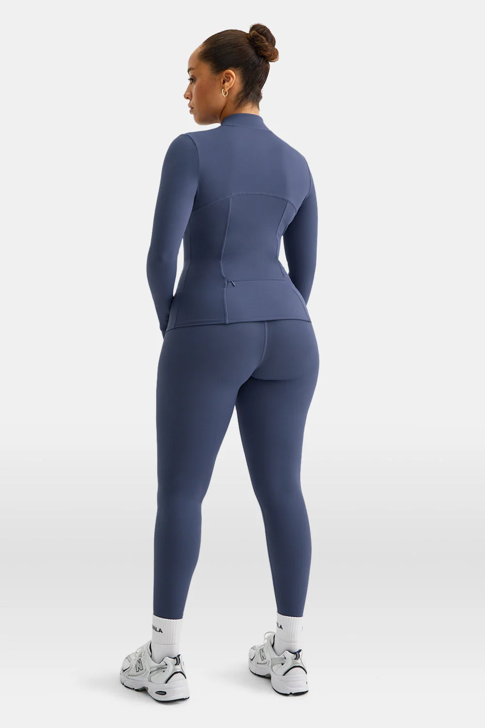 SkinLuxe Full Length Running Top - Vintage Blue - Image 4