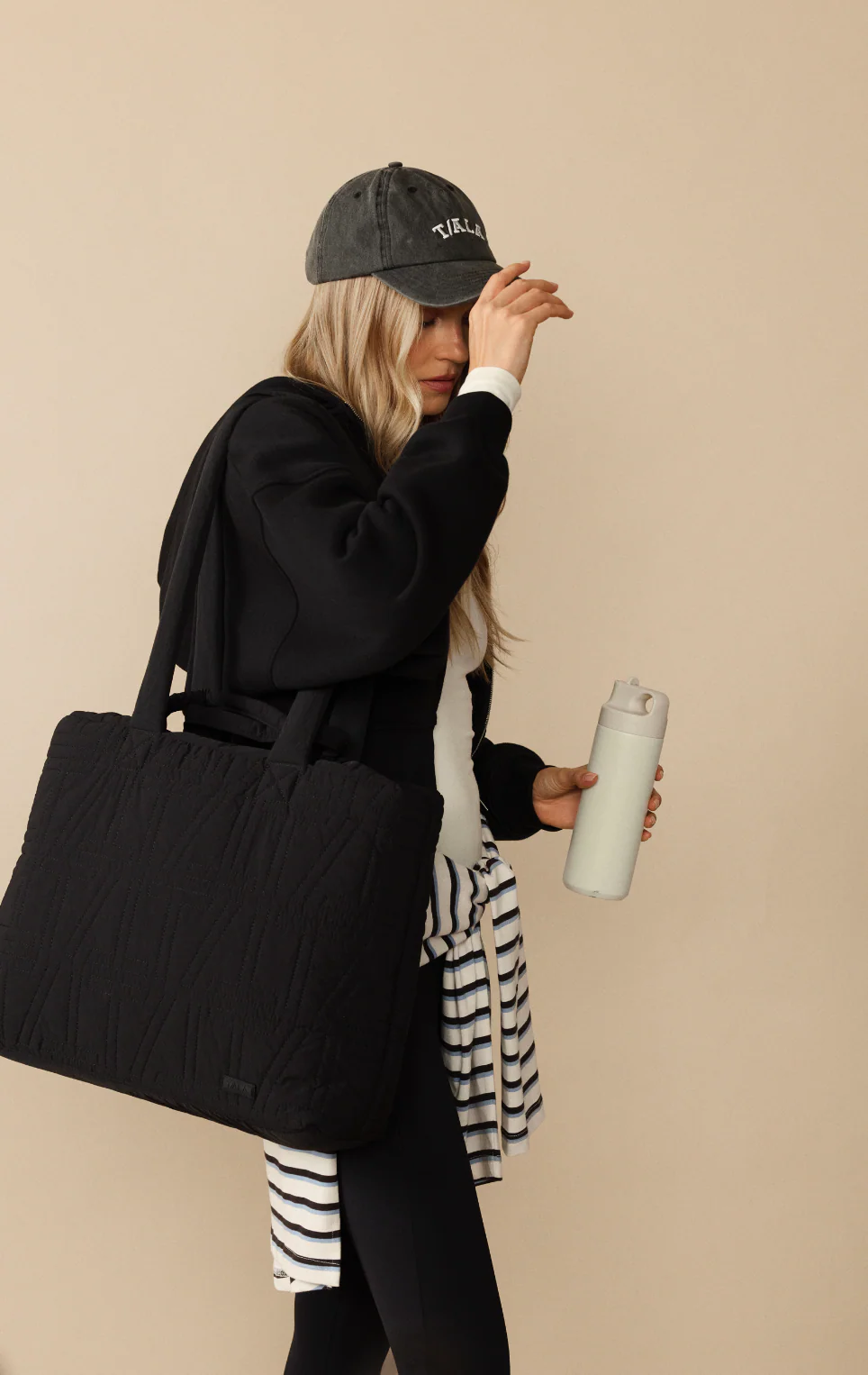 Essential Padded Tote Bag - Black - Image 7